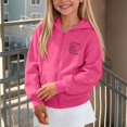thumbnail image 4 of Tiijoy Girls Hoodie Fleece Zip Up Hooded Sweatshirt Kids Casual Jacket, Sizes 5-14, 4 of 4