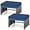 Navy Blue, variant on Wubio 2 Pieces Patio PE Rattan Ottomans, Multipurpose Outdoor Footstool Footrest Additional Seating Side Table with Soft Zippered Cushions for Deck, Garden, and Yard (Turquoise)