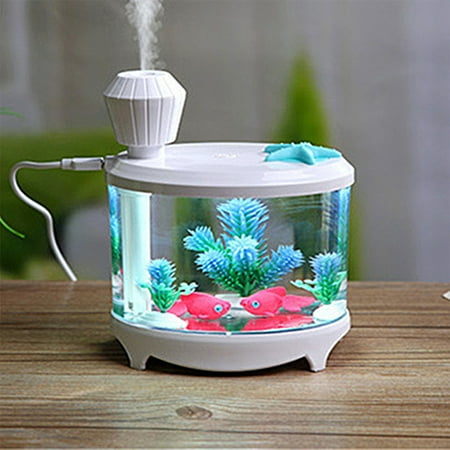 

RnemiTe-amo Fish Tank Portable Mini Humidifier 460ml Cold Mist Small Humidifier USB Quiet Operation Desktop Humidifier For Baby Bedroom Travel Office Home