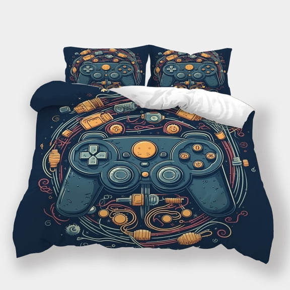 Home Bedding Suit Game Handle Printed Comforter Cover Pillowcase Newly Design Bedroom Decor,Full (80"x90")