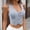 #0319-Light Blue, variant on Women's Denim Vests V Neck Sleeveless Studded Button Front Tops Rock Soft Casual Cropped Tops Gift
