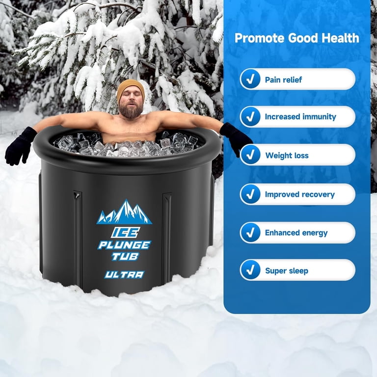 Cold Plunge Tub - XXL Size 126 Gallons Ice Bath Tub, Multiple Layered  Portable Ice Bath Plunge with Cover, Suitable for Indoor Gardens Gyms Arena  Cold Water Therapy Training Athletes Recovery - Walmart.com