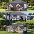 thumbnail image 3 of CROWN SHADES 10x20 Pop Up Canopy Tent Commercial Heavy Duty Tent with 6 Sidewalls Outdoor Canopies for Events Parties Gray, 3 of 9