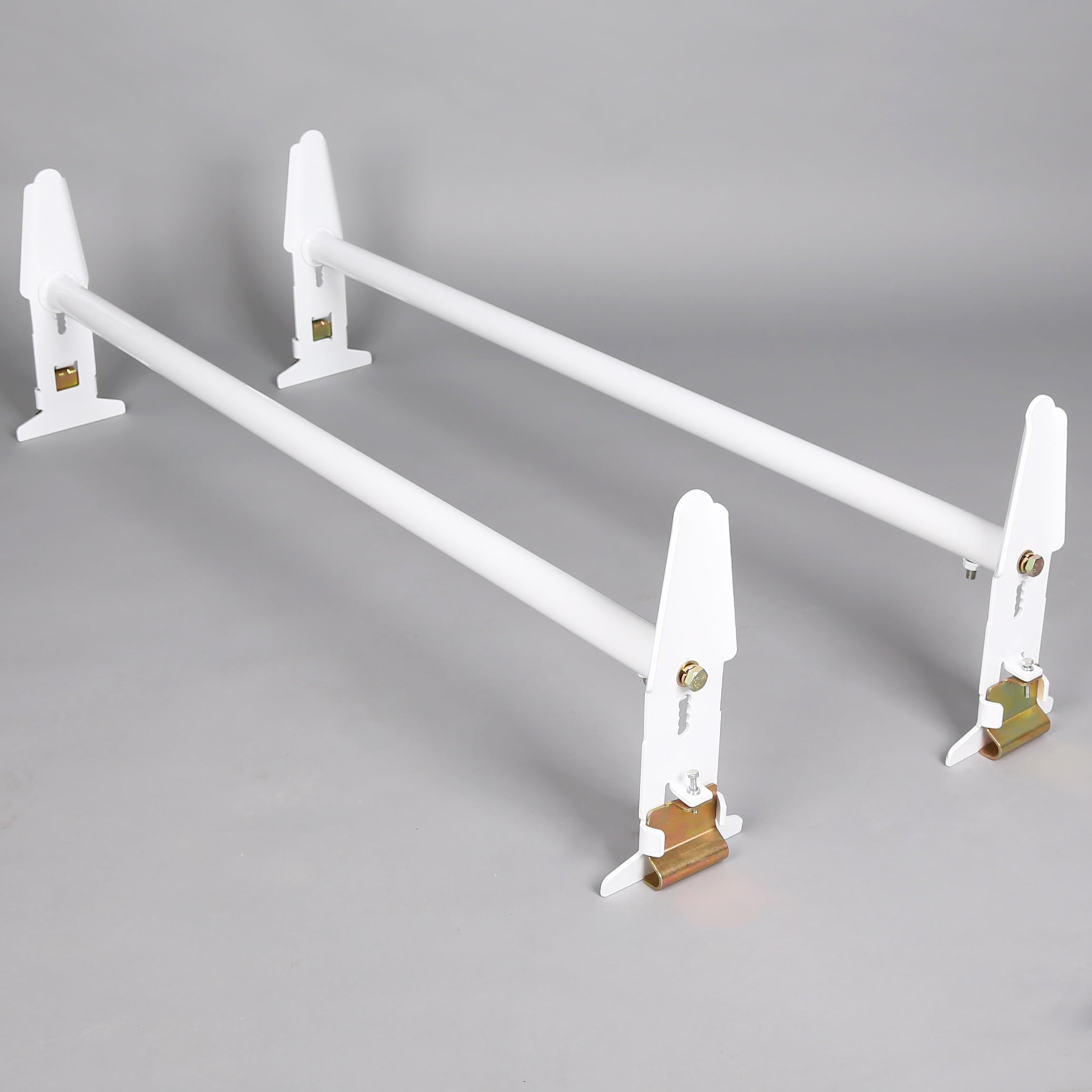Kojem Adjustable Van Roof Ladder Rack Carrier 2 Cross Bars for Chevy Dodge Ford GMC Express 47 - 77'' 500lbs