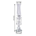 Efavormart 20" Premium Crystal Glass Hurricane Candle Taper Candlestick ...
