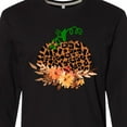 thumbnail image 4 of Inktastic Cheetah Print Pretty Pumpkin with Fall Leaves Long Sleeve T-Shirt, 4 of 5
