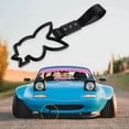 thumbnail image 5 of Tsurikawa Ring Japanese Subway Train Car Handle BUNNY Shaped Handle Hand Strap Rear Front Bumper Warning Rings Drift Charm Drift Bosozoku Car Accessory (Black/Black), 5 of 6