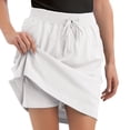thumbnail image 3 of Collections Etc Women's Drawstring Knit Skort White Small, 3 of 5