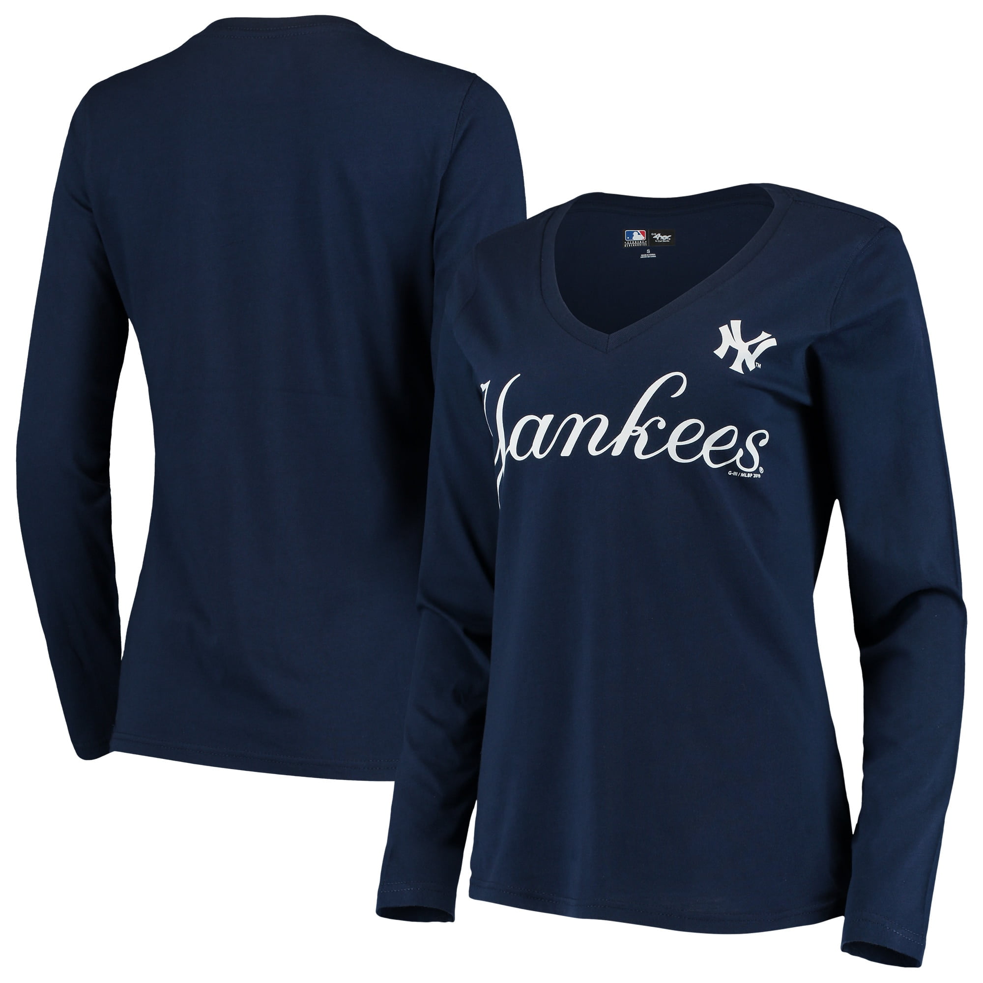 New York Yankees G-III 4Her by Carl Banks Women's Post Season Long Sleeve T-Shirt - Navy 