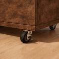 thumbnail image 6 of CQSXDA 5 Drawer Dresser on Wheels Rustic Style Rolling Storage Cabinet for Bedroom Closet Organizer 30.71" W, 
Rustic Brown, 6 of 6