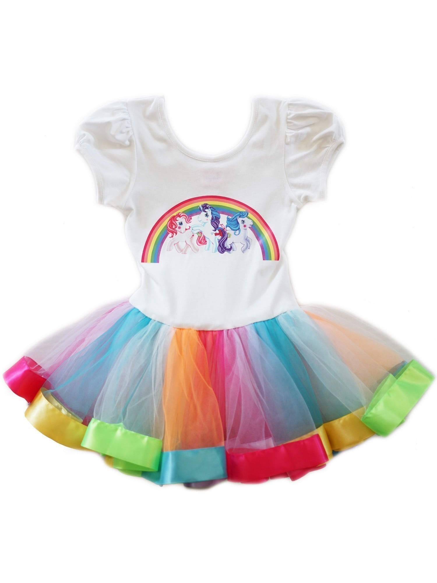 rainbow colour dress for baby girl