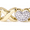 Gold, variant on Gold Plated Diamond Accent "X" & Heart Adjustable Bracelet