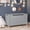 Gray + MDF, variant on Space Saving Kids Toy Box with Safety Hinged Lid for Ages 2+ Gray MDF Storage Bin for Bedroom Playroom, 31.5x13x16.7 Inches