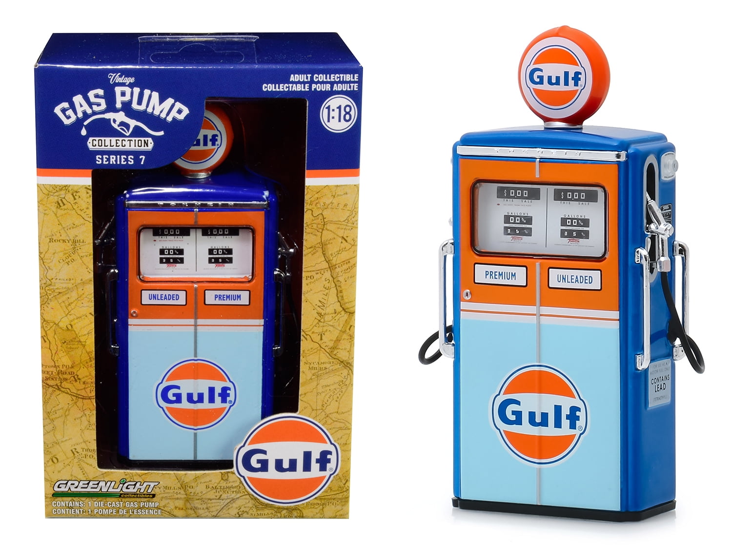 1954 Tokheim 350 Twin Gas Pump Replica "Gulf Oil" "Vintage Gas Pumps