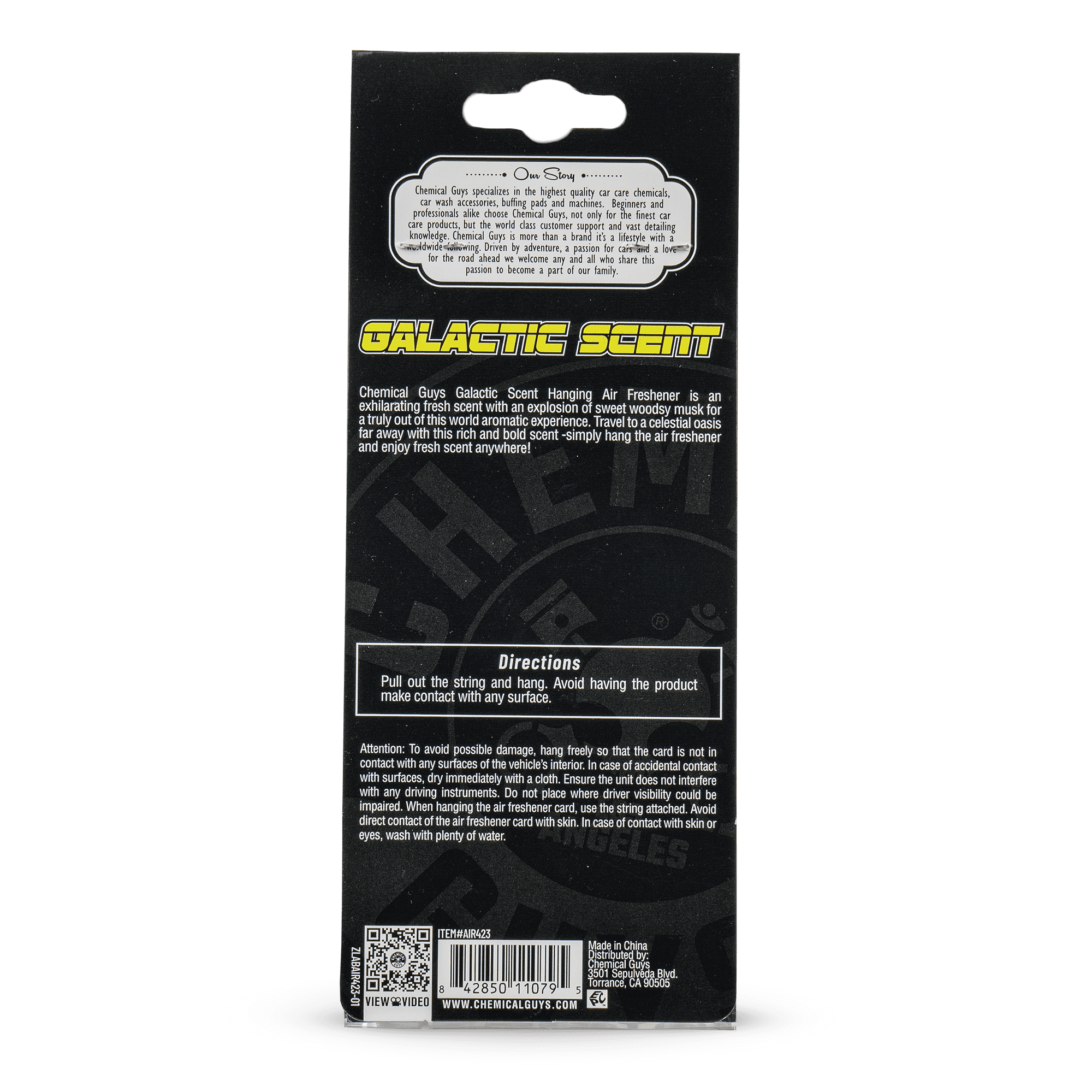 Chemical Guys Hanging Air Freshener 3-pack, Galactic Scent