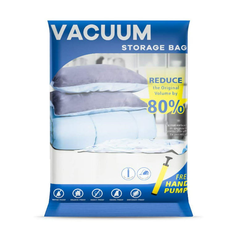 Koovon Vacuum Storage Bags (Small 6-Pack) Save 80% on Clothes Storage Space,  Vacuum Sealer Bags for Comforters, Blankets, Bedding, Clothing -  Compression Seal for Closet Storage. Pump for Travel 