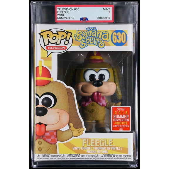 The Banana Splits, PSA Graded 9 MINT, Fleegle (2018 Summer Convention) Collectible Vinyl Figure #630, Fully Encapsulated Bundle with Compatible Funko Pop! PSA Hard Protector Case