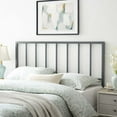 thumbnail image 2 of Headboard, Full Size, Metal Steel, Grey Gray, Modern Contemporary Urban Design, Bedroom Master Guest Suite, 2 of 7