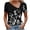 Black, variant on Womens Short Sleeve Summer Shirts Asymmetrical Neck Button Blouse Dressy Casual Tunic Tops