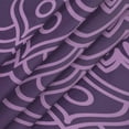thumbnail image 4 of Vinyl Fitted Tablecloth Elastic Edge Design Heavy Duty Purple Flowers Marble Texture Table Cover Waterproof Oil-Proof PVC Table Cloth Stain-Resistant Wipeable for Round Table 36-42" Diameter, 4 of 4