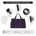 thumbnail image 4 of Disketp Purple Butterfly Bolsa de Viaje Tipo Duffle, Bolso de Mano para Fin de Semana para Mujer, Bolsa de Gimnasio Ligera para Hombre, Esencial para Viajes, 4 of 7