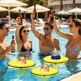 thumbnail image 6 of Ouuluon Floating Drink Holder for Pool, Waterproof Foldable Drink Float, 9x9in Portable Pool Drink Floats with Lanyard for Pool Beach Lake Hot Tub, 6 of 7