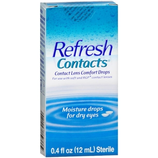 REFRESH Contacts Contact Lens Comfort Moisture Drops 0.40 oz (Pack of 2)