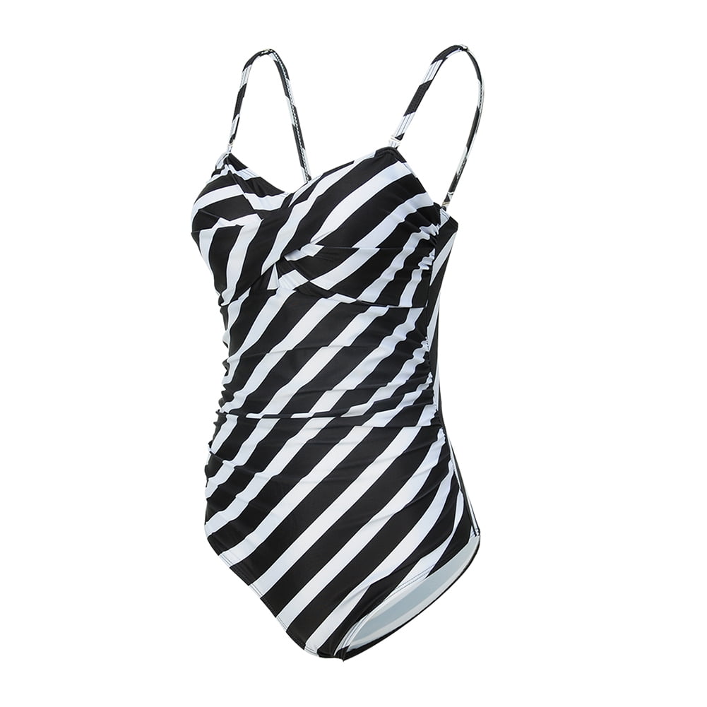 Women's Summer One Piece Tummy Control Swimwear Boyleg Ruched Swimsuit