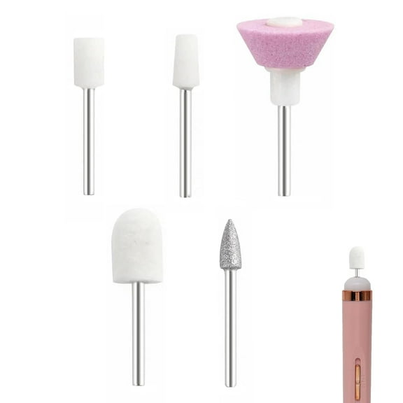 5 Pcs Nail Drill Replacement Heads Compatible with Flawless, Nail File Replacement Head Refills for Flawless Accessories Manicure Pedicure Tools