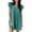 Green, variant on WIZUTIZ Sundresses for Women 2025 Relaxed Fit Baggy High Waist Pleated Ruffled Collared Solid Sun Dresses 1/4 Sleeve V-Neck Shift Dress for Womens Mini Dress Breathable Shopping Dress Green