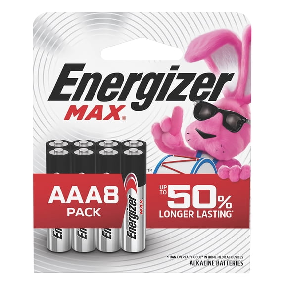 Energizer MAX AAA Batteries (8 Pack), Triple A Alkaline Batteries