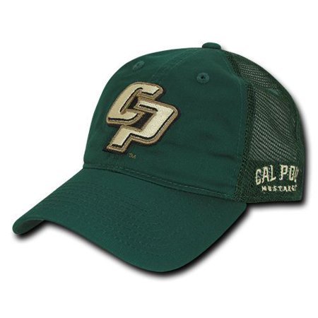 Poly Mesh Cap - Cal Poly State University Mustangs Trucker Mesh Polo Baseball Cap Hat