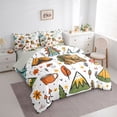 thumbnail image 2 of Erosebridal Happy Camping Kawaii Bear Twin Bedding Sets 7-Piece for Kids Teens,Boys Girls Adventure Accessories Bedding Comforter Set,Grey Reversible,Lightweight Room Decor, 2 of 6