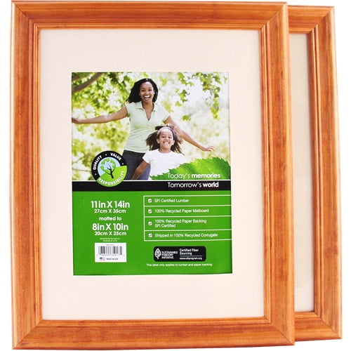 11"x14" Natural Wood Wall Frame Matted T