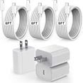 thumbnail image 1 of LinQingQ iPhone 17/16 Charger Fast Charging,[Apple MFi Certified]3Pack 20W Type C Port Wall Plug 6FT USB C to C Woven Cable USB-C Charger for Apple iPhone Air/17 ProMax/16E/16Pro/15Plus/15,iPad Pro/Ai, 1 of 1