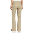 thumbnail image 2 of Dickies Womens Slim Fit Bootcut Stretch Twill Pants, 4 Short, Desert Sand, 2 of 2