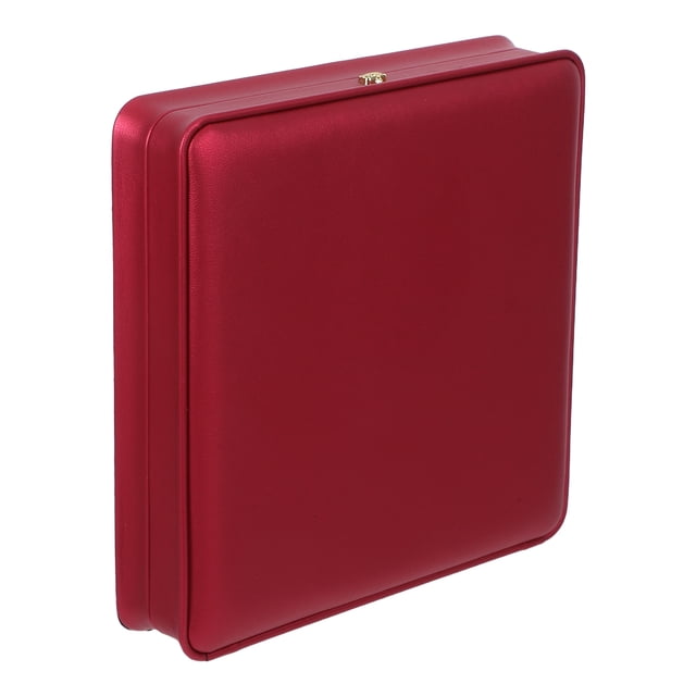 unbranded Caja De Almacenamiento Roja De Falsa Para Collar, Y Pendientes