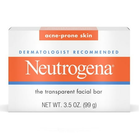 Neutrogena The Transparent Facial Bar Soap With Acne-Prone Skin Formula - 3.5 Oz, 2