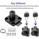 thumbnail image 4 of Furniture Lock,4PCS 22mm Cam Locks with Different Key,Cupboard Latch Cabinet Lock Mailbox Lock for Furniture,Black, 4 of 5