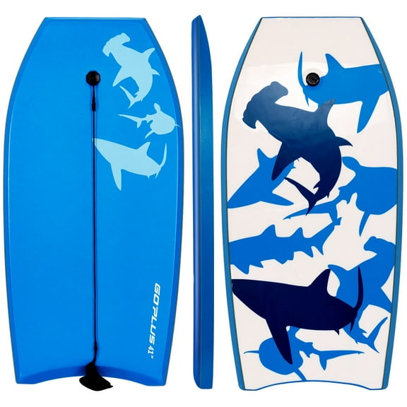 Goplus 42'' Lightweight Super Bodyboard Surfing w/Leash IXPE Deck EPS Core Boarding