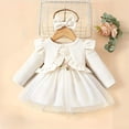 thumbnail image 2 of Mnyotv Baby Girl Tutu Dress with Cardigan Headband 3Pcs Set Floral Mesh Dresses Birthday Outfits for Girls Size 2-3Y, 2 of 6
