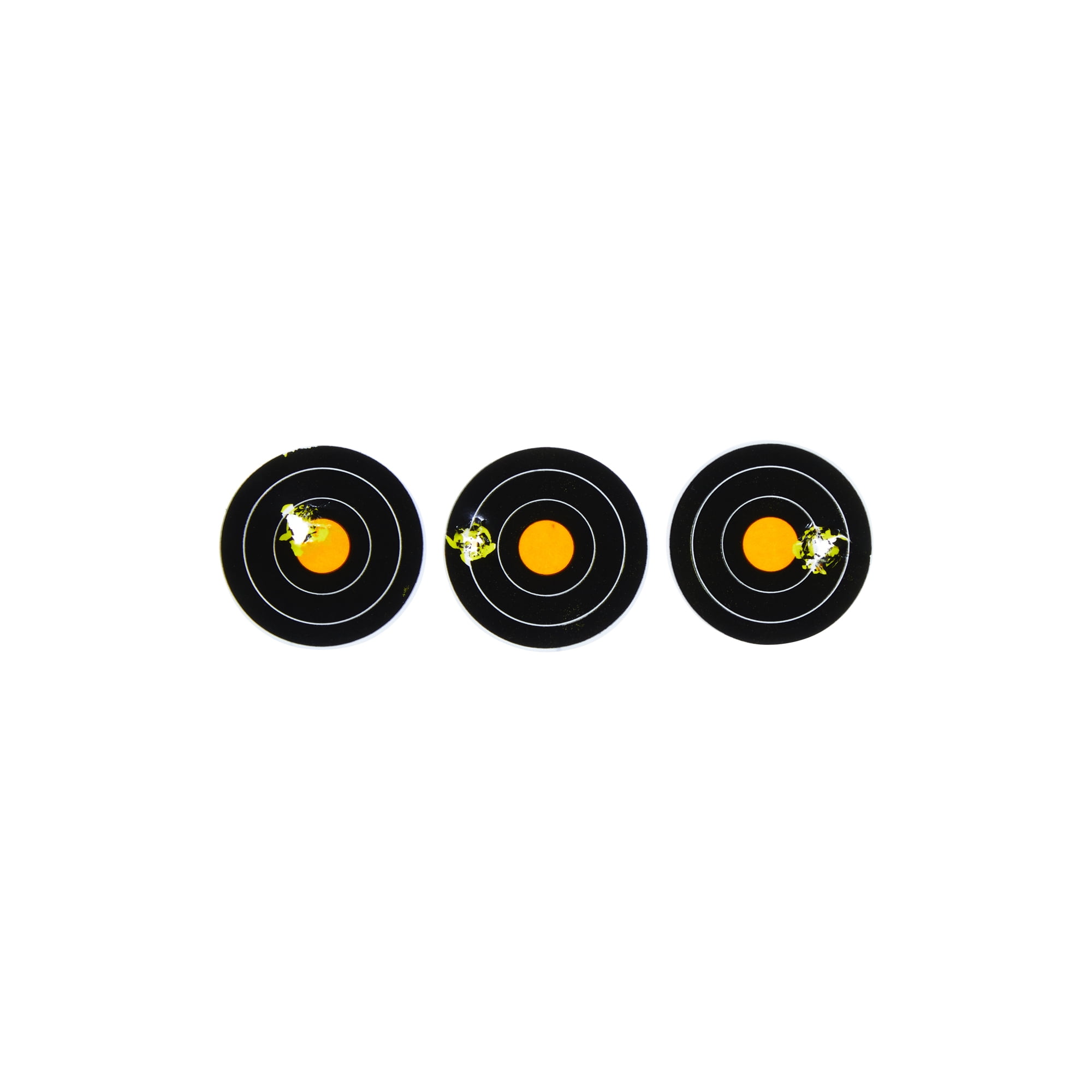 Ez Aim Adhesive Splash Reactive Paper Shooting Targets, 1 In Bullseye, 36-Targets Per Sheet, 12-Sheets, Black & Orange, 2 Pack