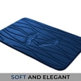 thumbnail image 2 of Yafa Home Fashion Blue Memory Foam Bath Rug Set, 17" x 32" + 20" x 20", Non-Slip (2 Count), 2 of 6