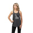 thumbnail image 2 of Thread Tank Home Roots State Idaho ID Women's Sleeveless Flowy Racerback Tank Top Charcoal Small, 2 of 5
