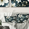thumbnail image 3 of Designart "Whitecap Floral Serenity" Floral Printed Throw Pillow, 3 of 5
