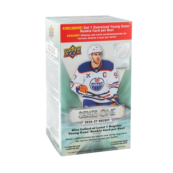 2026-27 Upper Deck Series 1 Hockey Trading Cards Oversized Young Guns Blaster Box