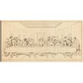 thumbnail image 1 of Cuadro Decorativo - La Última Cena, probablemente del siglo XIX. Jr  Impresión en canvas, estrechado., 1 of 2