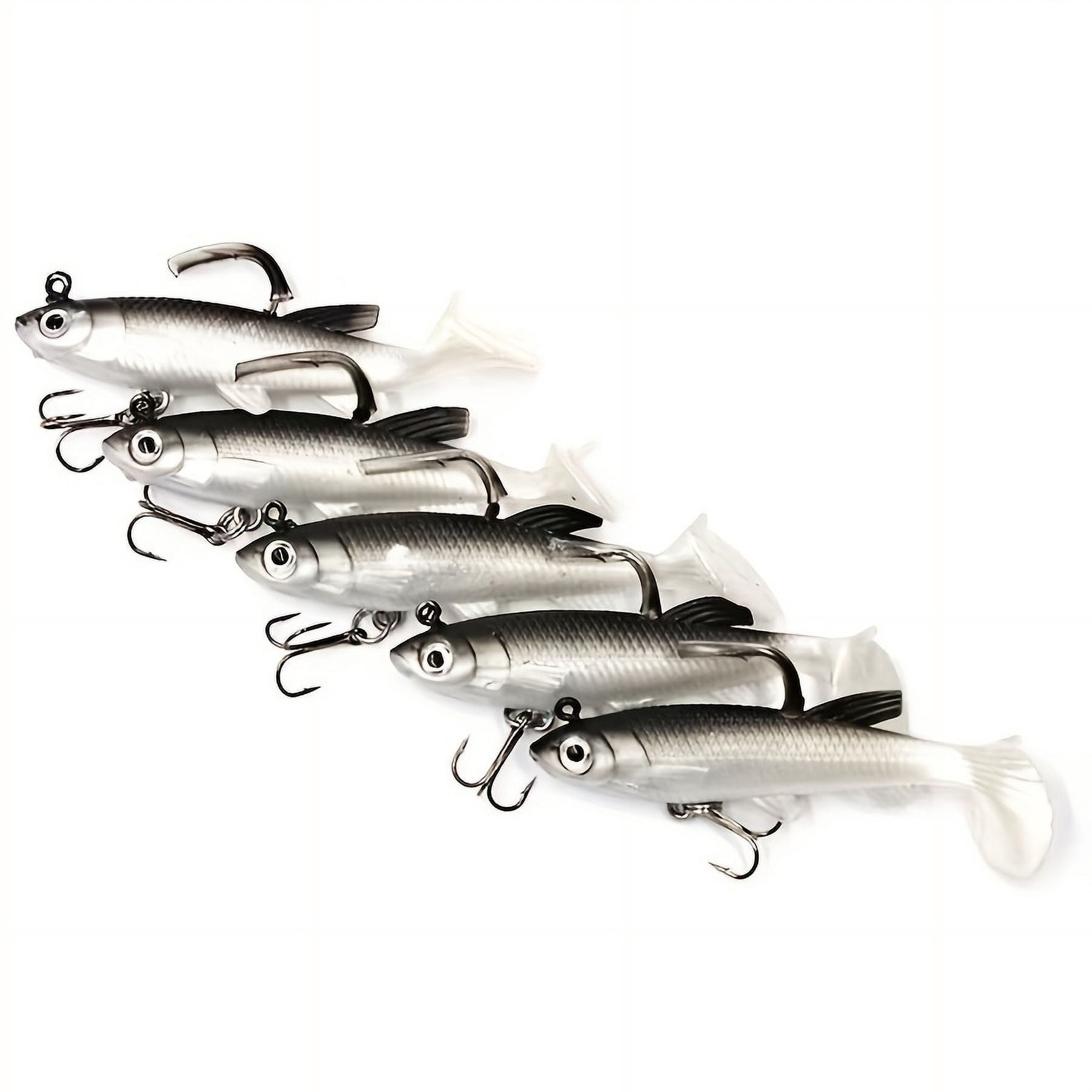 5pc Soft Fishing Lure: Lead-Coated Bionic Soft Bait for Fresh & Saltwater Fishing!