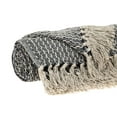 thumbnail image 3 of Parkland Collection Lily Transitional Gray 52" x 67" WOVEN HANDLOOM Throw Gray 67" x 52", 3 of 5