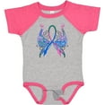 thumbnail image 3 of Inktastic Thyroid Cancer Awareness with Butterfly Ribbon Words Boys or Girls Baby Bodysuit, 3 of 5
